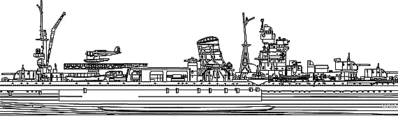 Корабль IJN Agano [Light Cruiser] (1943) - чертежи, габариты, рисунки